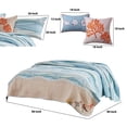 thumbnail image 5 of Maritsa Five Piece Queen Size Fabric Quilt Set with Coastal Prints, Blue, 5 of 6