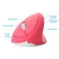 thumbnail image 4 of PloutoRich Wireless Vertical Mouse, 2.4GHz Optical Wireless Mouse, Ergonomic Silent Computer Mouse with 3 Adjustable DPI for Laptop PC Computer Desktop, Pink, 4 of 10