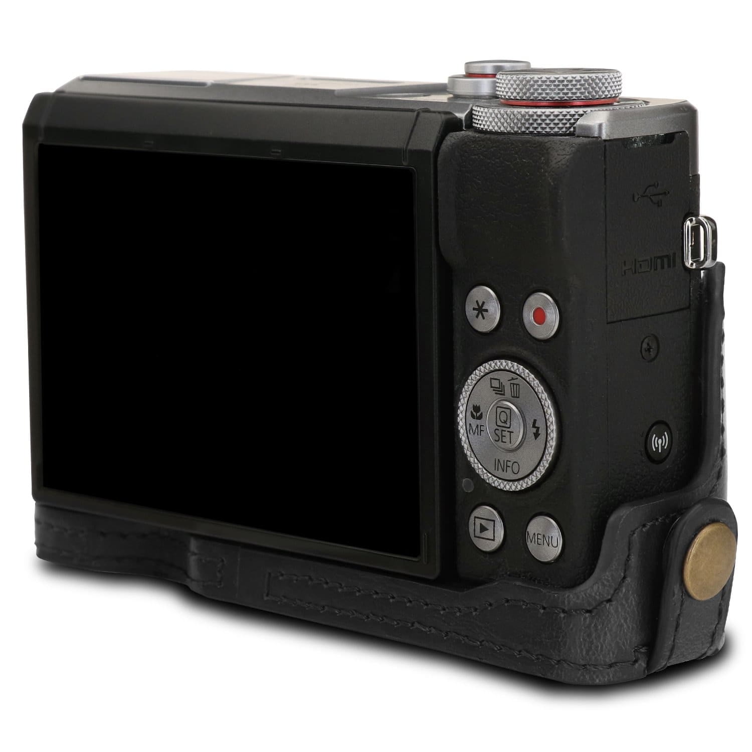 MegaGear Panasonic Lumix DC-LX100 II Ever Ready Genuine Leather Camera Half Case 