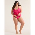 thumbnail image 5 of Time and Tru Women's and Women's Plus Ruched Slimming Bikini Bottoms, Sizes S-3X, 5 of 5