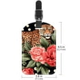 thumbnail image 6 of Square 2Pack PU Leather Rose and Leopard Cruise Luggage Tag with Privacy Cover and Name ID Tag for Travel Handbags Backpacks Luggage Tags, 6 of 6
