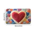thumbnail image 3 of Tapis d'Entrée de Bienvenue pour la Saint-Valentin avec Cœurs Rouges et Roses / Doux Tapis Intérieur Extérieur pour Véranda avant et Entrée de Maison / Déco Antidérapante 16x24 Pouces, 3 of 6