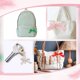 thumbnail image 5 of 6 llaveros con lazo, 6 colores, de poliéster, con forma de mariposa, con cierre y medallón de corazón para llaves de coche, bolsos, adornos., 5 of 6
