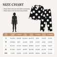 thumbnail image 6 of Kll Black And White Polka Dot Print Women'S Long Sleeve Pajamas With Pants Sleepwear Loungewear 2 Set-Xx-Large, 6 of 9