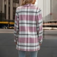 thumbnail image 3 of Felirenzacia Women Plaid Blazer, Wool Tartan Shacket Jacket, Single Breasted Winter Coat for Women, 3 of 7