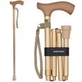 thumbnail image 1 of Bastón plegable Switch Sticks para mujer y hombre - Ajustable de 81 a 94 cm, ligero, con mango ergonómico de madera y punta de goma antideslizante. Soporta 120 kg. Bastones para mujer para mayor estab, 1 of 5