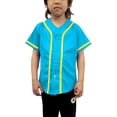 thumbnail image 1 of Lappel Kids Baseball Button Down Jersey League Sports Team Uniforms Size 12 Month to 10 Years Short Sleeve Athletic Sports Tee Shirts Made in USA, 1 of 4