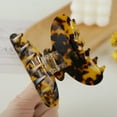 thumbnail image 5 of Big Claw Hair Clips 3.3 Inch Tortoise Banana Hair Clips for Women Girls Thin Hair French Design Celluloid Leopard Print Strong Hold Hair Clips for Thick Hair , (2 Packs), 5 of 5