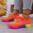 thumbnail image 3 of Women's Lace Up Walking Shoes Breathable Ultra Lightweight Sport Casual Ladies Girls Fashion Platform Sneakers, 3 of 7