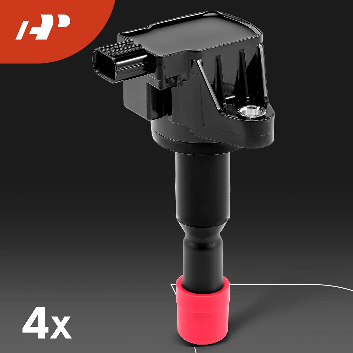 A-Premium Set of 4 Ignition Coil Pack and Iridium Spark Plugs Compatible with Honda Fit 2007-2008 1.5L, Replace# 30520-PWC-003, NGK94279