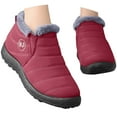 thumbnail image 3 of Gyexs Women's Snow Boots Waterproof, Winter Shoes Women, Arch Support, Bungee, Chukka, Snip Toe, Men's Fashion, Red, Size 10.5, 3 of 8