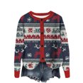 thumbnail image 3 of Wiyuqeen Christmas Button Down Cardigan Women Ugly Xmas Print Jacket Crewneck Long Sleeve Ribbed Knit Cardigans Fall Sweaters, 3 of 5