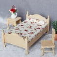 thumbnail image 3 of FELTECHELECTR 1 pieza exquisita mini casa cama mini cama individual miniatura decoración muebles modelo, 3 of 7