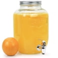 thumbnail image 1 of Estilo Glass Beverage Drink Dispenser With Leak Free Spigot, 1 Gallon, Clear, 1 of 6