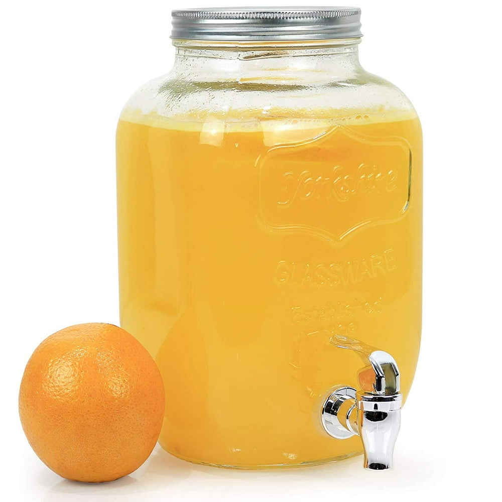 Estilo 1 Gallon Single Glass Beverage Drink Dispenser With Leak Free