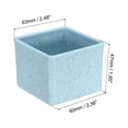 thumbnail image 2 of Uxcell 2.5" Square Plastic Succulent Planter with Drainage Blue Flowerpot Container, 3 Pack, 2 of 5