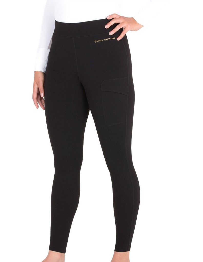 Noble Outfitters English Leggings Womens Reflective Logo Black 24014