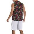 thumbnail image 2 of Xecao Red Chili print basketball shirt for both men and women, a unisex basketball jersey perfect for theme parties-Small, 2 of 6