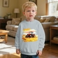 thumbnail image 2 of Aideaone Toddler Boys Sweatshirt Long Sleeve Boys Tractor/Truck Printed Sweatshirt Kids Crewneck Pullover Tops 3-6T, 2 of 8