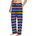 thumbnail image 6 of Uemuo Colorful Mexican Stripes Pattern Men's Wide Leg Palazzo Lounge Pants with Pockets Light Weight Loose Comfy Casual Pajama Pants-Medium, 6 of 6