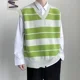 thumbnail image 5 of Chalecos de punto para hombres, ropa popular coreana, otoño e invierno, nuevos suéteres, moda para hombre, chaleco de cachemira original e informal, 5 of 5
