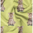 thumbnail image 1 of Soimoi Yellow Moss Georgette Fabric Pig Animal Print Fabric by Yard 42 Inch Wide, 1 of 5