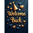 thumbnail image 3 of Golden Hearts Welcome Back Decorative Banner Party Decoration Event Banner for Celebration Return Home Gathering, 3 of 7