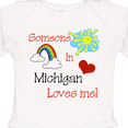 thumbnail image 4 of Inktastic Someone in Michigan loves me Boys or Girls Long Sleeve Baby Bodysuit, 4 of 5