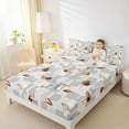 thumbnail image 4 of jejeloiu Brown Mushroom Full Size Sheets,Rustic Fungus Plant Bed Sheets,Retro Graffiti Plaid Sheet Sets For Boys Kids,Luxury Bedroom Decor,4pcs, 4 of 7