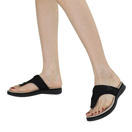 

Cathalem Very G Sandals for Women Wedges Shoes Women Sandals Comfort With Elastic Ankle Sandals for Women Dressy Summer Wedge Black 8