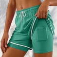 thumbnail image 2 of RFQWOVSR Women's High Waist 2-in-1 Athletic Shorts with Pockets Quick Dry Running Shorts for Women XL, 2 of 5