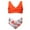 Z11-Orange, variant on YUEHUA Girl's 2 Piece Bikini Sets Floral Swimsuits High Waisted Bathing Suits, 11-12 Years