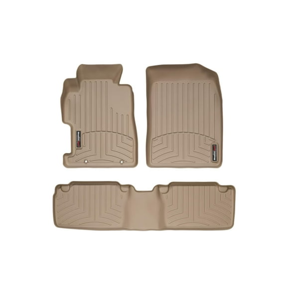 WeatherTech Custom Fit FloorLiners compatible with Honda Civic Si, Civic - 1st & 2nd Row, Tan