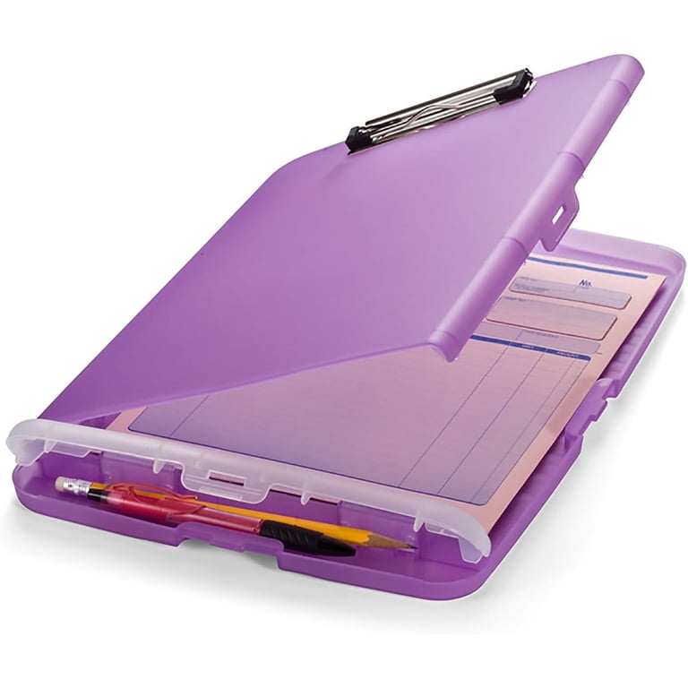 OfficeMate Slim Clipboard Storage Box, Purple photo 3
