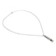 thumbnail image 3 of Collar de respiración para aliviar el estrés y la ansiedad, collar con silbato de meditación de acero inoxidable para hombres y mujeres, plata, 3 of 14