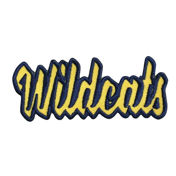 Wildcats - Yellow/Navy Blue - Team Mascot - Words/Names - Iron on Applique/Embroidered Patch