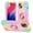 Colorful Rosegold, variant on Compatible with iPhone 13 Case 6.1 Inch with Ring Stand, [Soft Silicone and Hard Plastic] Heavy-Duty Military Grade Shockproof Phone Cover for iPhone 13, Rosegold