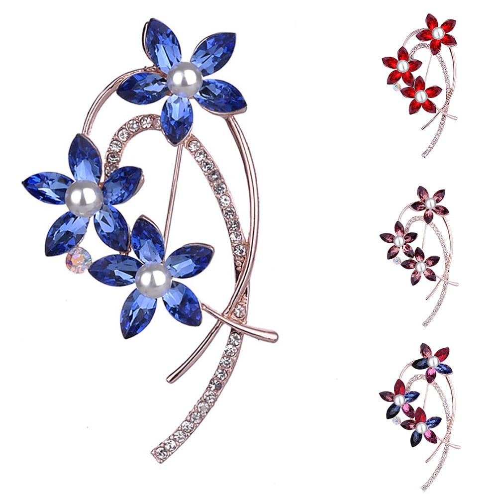 Details about   Sterling Silver CZ Flower Womens Bridal Pin Brooch 