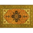 thumbnail image 1 of Ahgly Company Machine Washable Indoor Rectangle Medallion Yellow Traditional Area Rugs, 4' x 6', 1 of 4