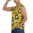 thumbnail image 3 of Fotbe Men's Cartoon Bear Yellow Print Men's Sleeveless Muscle Tank Tops Casual T-Shirts for Gym Workout Beach-X-Large, 3 of 8