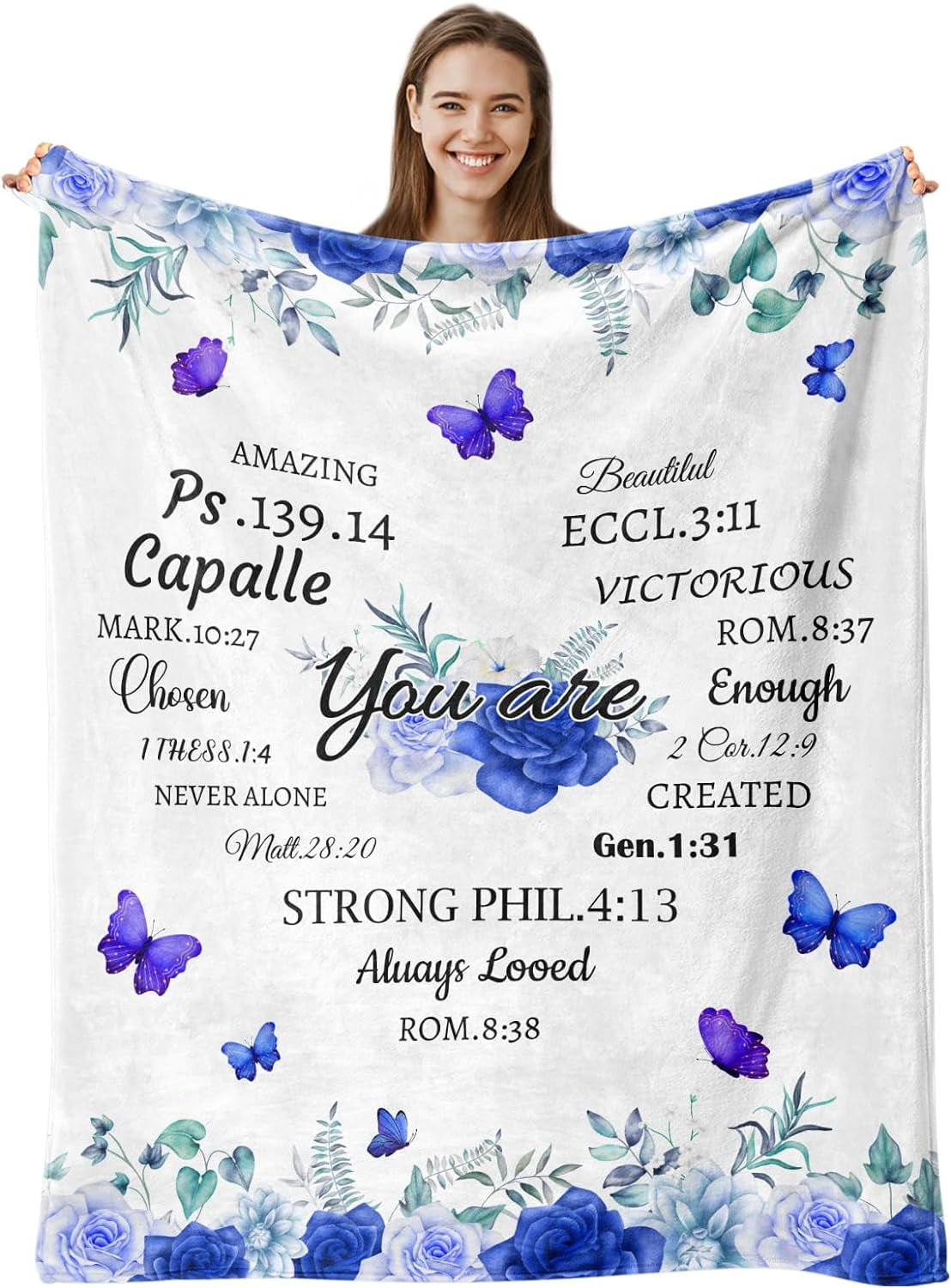 Christian Blanket Gifts for Women Faith, Birthday Religious Gifts for Women, Soft Prayers Blanket with Bible Verse Inspirational Thoughts, Get Well Soon Gifts for Women