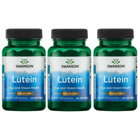 Swanson Lutein 40 mg 60 Sgels 3 Pack