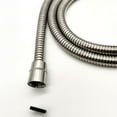 thumbnail image 4 of Chrome/Rose Gold/Golden/Black/Grey/Brushed Nickel Reinforced 1.5m Stainless Steel G1/2 Flexible Shower Hose Bathroom Accessories, 4 of 6