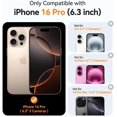 thumbnail image 2 of Magnetic Case for iPhone 16 Pro Max with Full Camera Protection [Compatible with Magsafe] [Translucent Matte] Protective Phone Case, Hot Pink,Clear, 2 of 5