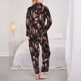 thumbnail image 5 of Bingfone Womens Pajama Sets Coffee Bean Print,Long Sleeve Loungewear Pajamas Set-Medium, 5 of 9