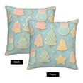 thumbnail image 4 of Multi-Size Linen Sofa Pillow Cover Invisible Zipper Open And Close Strong Use For Sofa Chair Garden Sofa Car Christmas Cookie Pattern 16"X16", 4 of 8