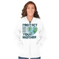 thumbnail image 4 of Love Your Mother Earth Cute Go Green Unisex Fleece Graphic Zip Up Hoodie Brisco Brands 2X, 4 of 5