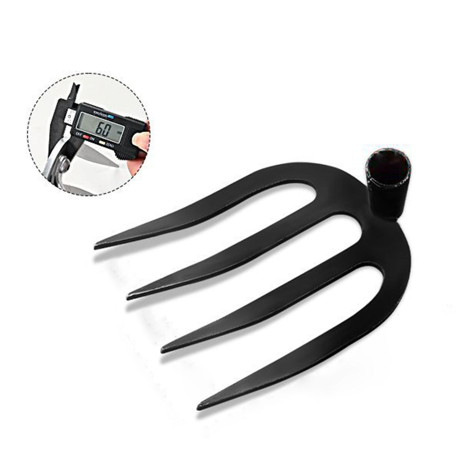 4 Teeth Hand Rake Garden Tool -Soil Tiller Cultivator Weeding Rake without Handle for Effortless Weeds Digging, Soil Loosening, Planting
