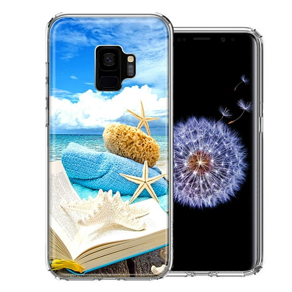 MUNDAZE For Samsung Galaxy S9 Beach Reading Design Double Layer Phone Case Cover