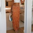 thumbnail image 3 of Falda larga SOOKABEILA con bordado floral de lentejuelas para mujer, 3 of 6